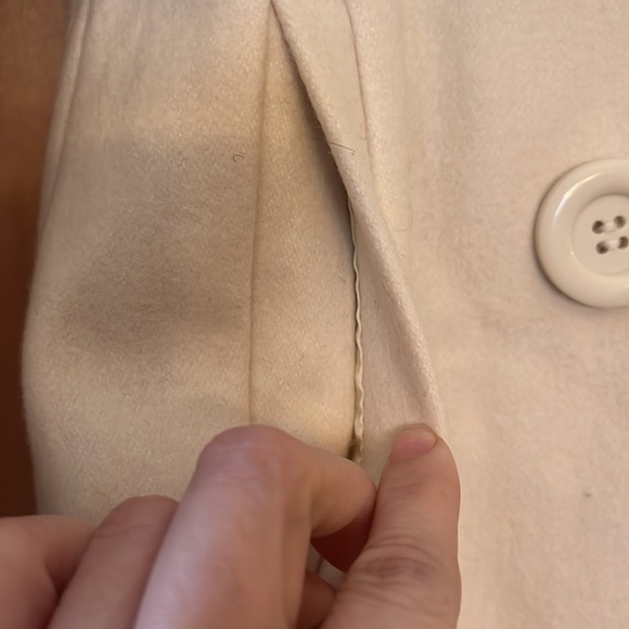 Marvin Richards women’s Wool coat. Off white with buttons , size small - Picture 2 of 15